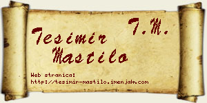 Tešimir Mastilo vizit kartica